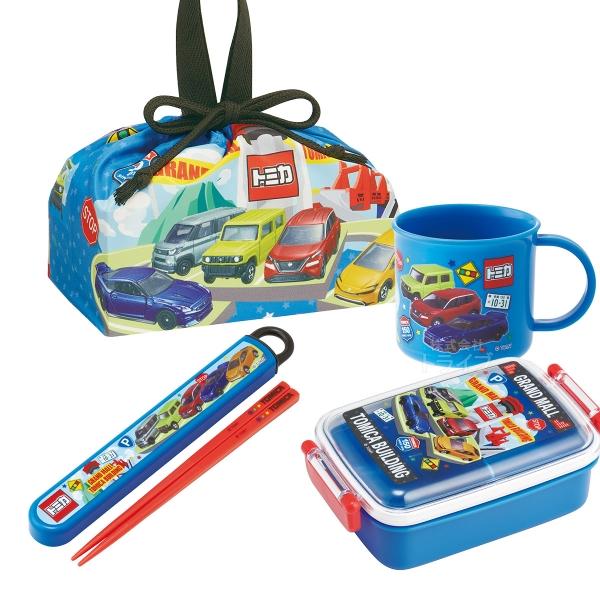 トミカ 26 お買得４点セット 角型お弁当箱 450ml 箸＆箸箱 コップ 巾着セット