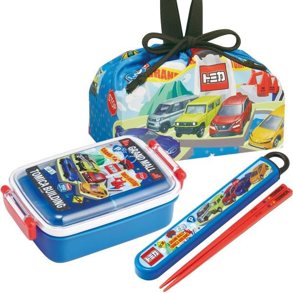 トミカ 26 角型お弁当箱 450ml 箸＆箸箱 巾着セット