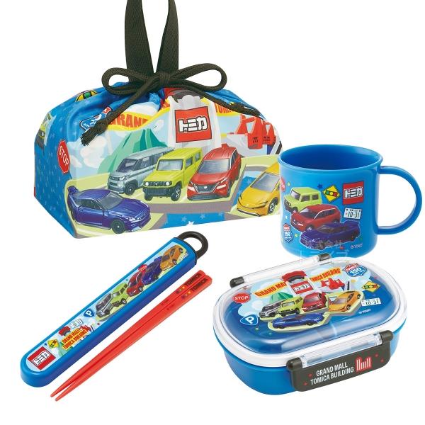 トミカ 26 お買得４点セット お弁当箱 中子付 360ml 箸＆箸箱 コップ 巾着セット