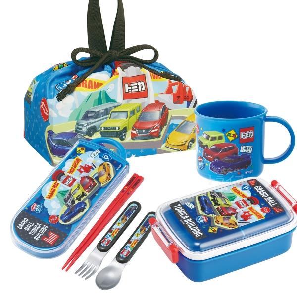 トミカ 26 お買得４点セット 角型お弁当箱 450ml トリオ コップ 巾着セット