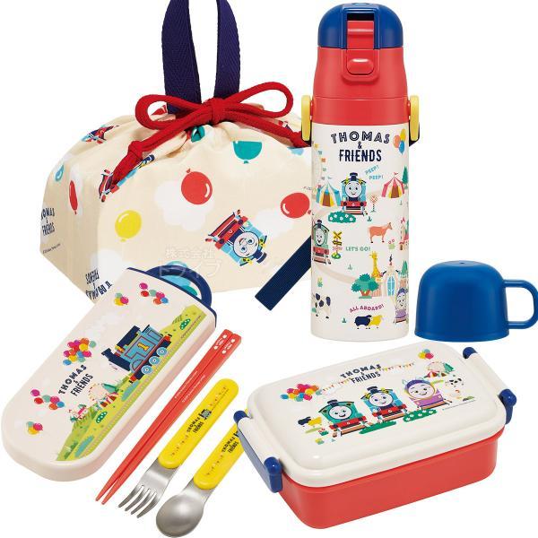 トーマス ＆フレンズ お買得４点セット 抗菌 角型お弁当箱 450ml トリオ 巾着 2WAY水筒