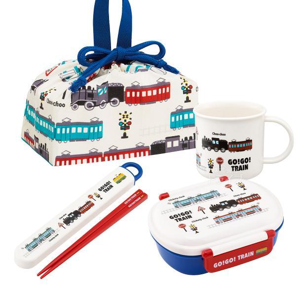 GO！GO！TRAIN お買得４点セット 抗菌 お弁当箱 中子付 360ml 箸＆箸箱 コップ 巾着...