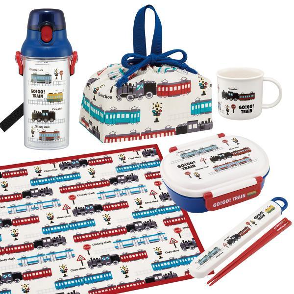 GO！GO！TRAIN お買得６点セット 抗菌 お弁当箱 中子付 360ml 箸＆箸箱 コップ クリ...