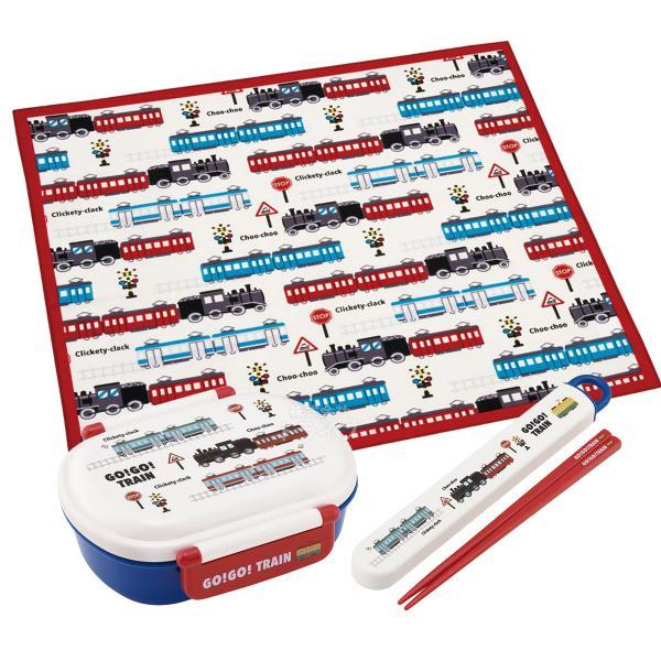 GO！GO！TRAIN 抗菌 お弁当箱 中子付 360ml 箸＆箸箱 ランチクロスセット 電車 トレ...