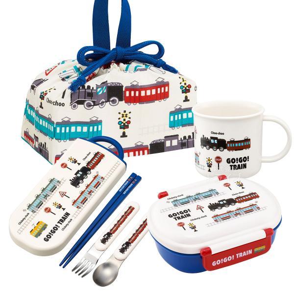 GO！GO！TRAIN お買得４点セット 抗菌 お弁当箱 中子付 360ml トリオ コップ 巾着セ...