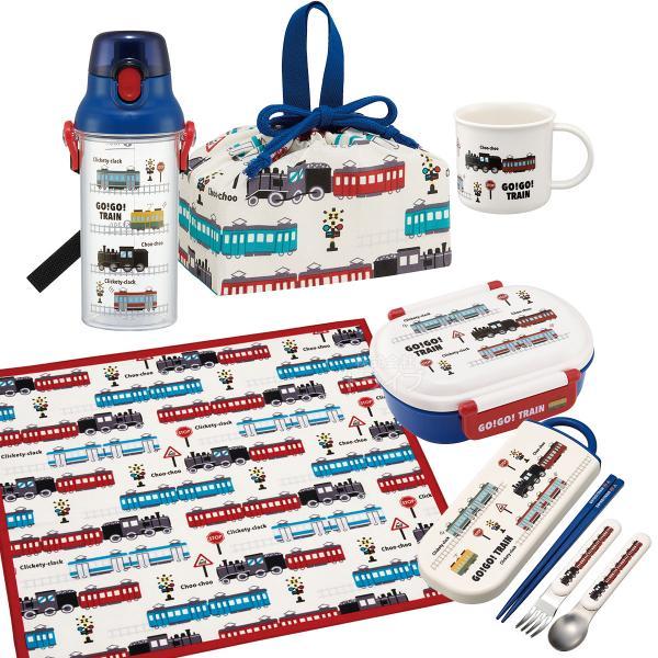 GO！GO！TRAIN お買得６点セット 抗菌 お弁当箱 中子付 360ml トリオ コップ クリア...