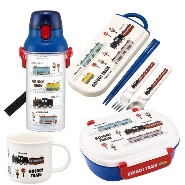 GO！GO！TRAIN お買得４点セット 抗菌 お弁当箱 中子付 360ml トリオ コップ クリア...