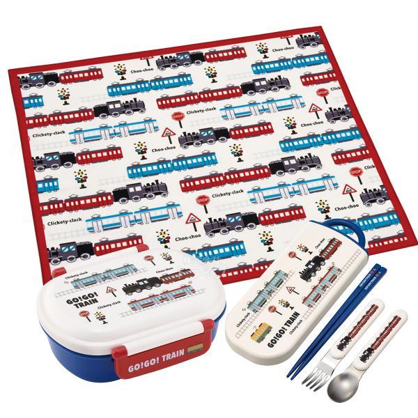 GO！GO！TRAIN 抗菌 お弁当箱 中子付 360ml トリオ ランチクロスセット 電車 トレイ...