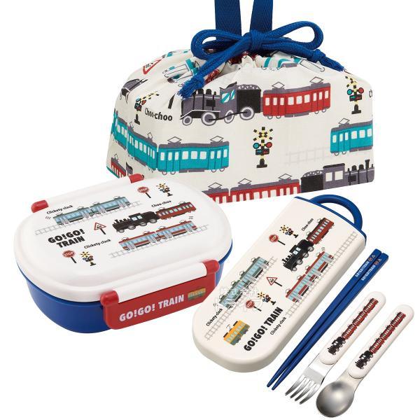 GO！GO！TRAIN 抗菌 お弁当箱 中子付 360ml トリオ 巾着セット 電車 トレイン