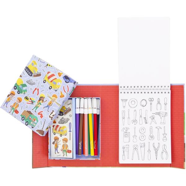 [特価50％OFF]タイガートライブ ぬりえセット 建設現場