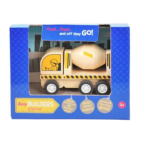 [特価50％OFF]タイガートライブ 木製玩具 はたらくくるま工事現場 コンクリートミキサー
