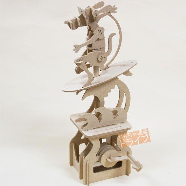 WOODEN ARTOY ワンちゃんのサーフィン KEIW13002