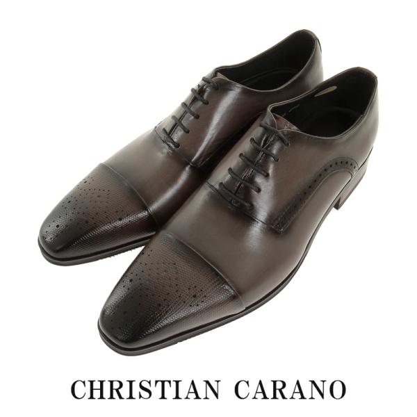 日本製 高級 本革 カーフレザー メンズ ビジネス シューズ クリスチャンカラノ TK-123 / ...
