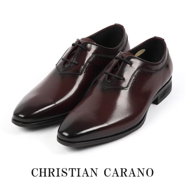 日本製 本革 メンズ ドレス＆ビジネスシューズ . プレーントゥ スワール 2ホール 内羽根 3E ...