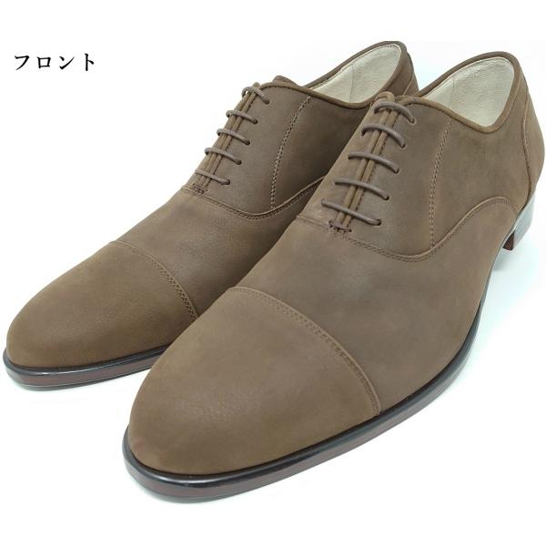 1点物 日本製 本革 内羽根 ストレートチップ オイルヌバックシューズ クリスチャンカラノ 26.5...