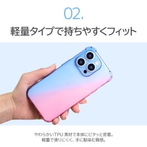 iPhone 15 ケース 耐衝撃 グラデーシ...の詳細画像3