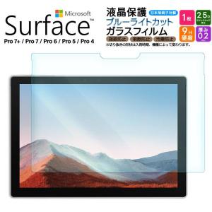 Microsoft Surface Pro 7+ Pro 7 6 5 4 ブルーライトカット ガラスフィルム ガラス フィルム 12.3インチ 強化ガラス 保護フィルム タブレット サーフェス プロ｜Thursday