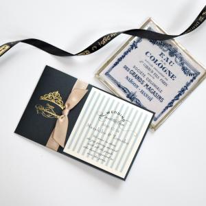 　招待状セット（印刷込み）／フィノ　ディープブルー／結婚式