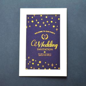 招待状 スターダスト 結婚式 招待状 印刷込み ペーパーアイテム