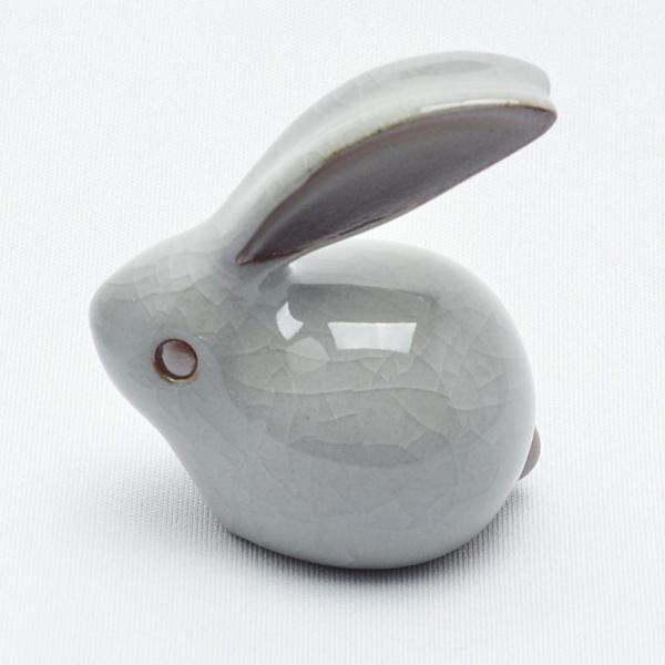 天香茶行 中国茶 置物 汝窯茶寵・小吉兎