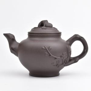 宜興紫砂壺・小扁敦120ml（濃茶）（中国茶器のティーポット