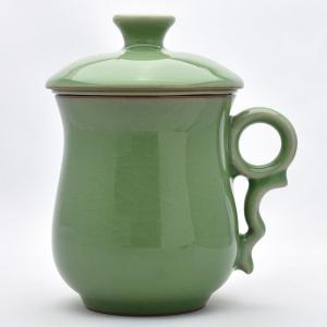 宜興紫砂 聚福杯 中国茶器の蓋付き茶漉し付きマグカップ : 天香茶行