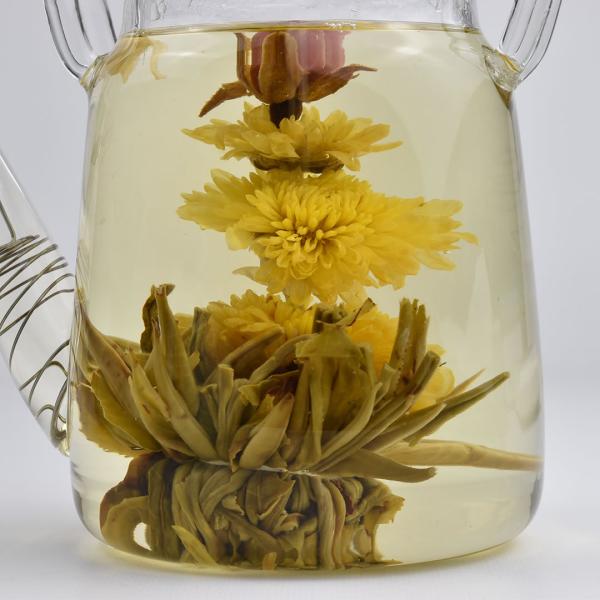 天香茶行 歩歩高昇(緑茶ベース) 7g前後 花咲く中国茶