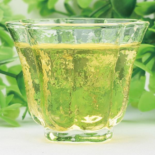 錘紋七瓣杯 35ml（満水60ml）耐熱ガラス茶杯 ぐい呑み 小杯 お猪口