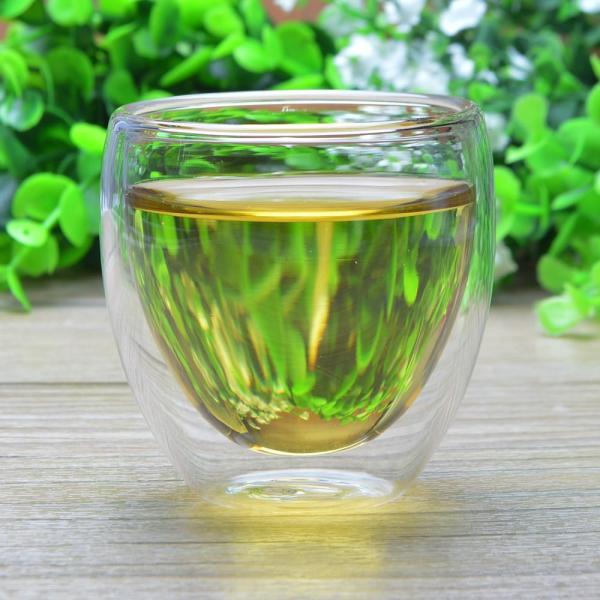 玻璃双層杯高 80ml（満水105ml）（耐熱ガラス ティーカップ 茶杯）