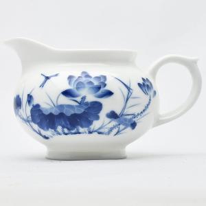 天香茶行 中国茶器 彩磁茶海（秀色蓮香）150ml（満水200ml）