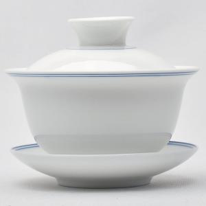 彩磁蓋碗（打線）容量100ml（満水150ml）