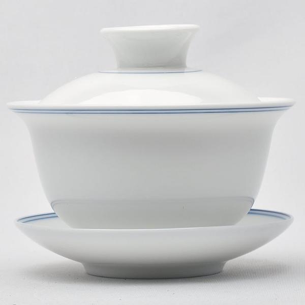 彩磁蓋碗（打線）容量100ml（満水150ml）｜中国茶器の天香茶行