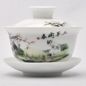 中国茶器・青花磁器 蓋碗(蓮)100ml（満水160ml） : 天香茶行・Yahoo店