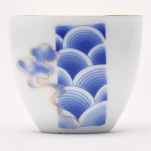 描金蛋杯（魚躍龍門）容量50ml（満水80ml）金縁磁器茶杯