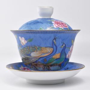 中国茶器・青花磁器 蓋碗(蓮)100ml（満水160ml） : 天香茶行・Yahoo店