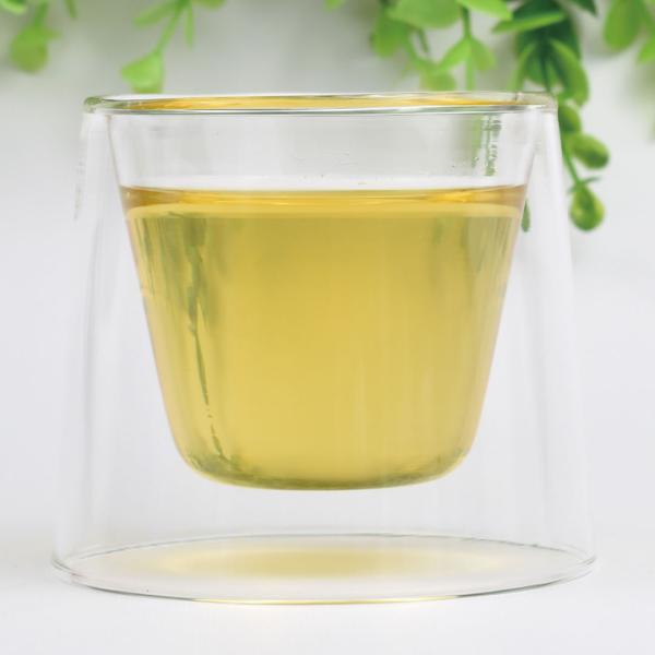 天香茶行 底無双層杯 80ml（満水130ml） 耐熱ガラス 中国茶器 ティーカップ 茶杯
