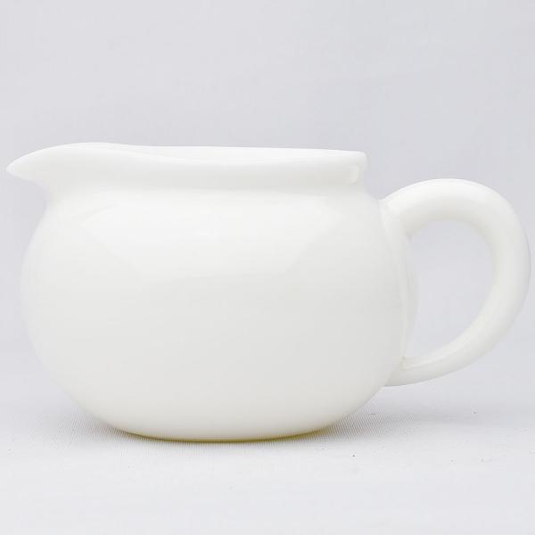 天香茶行 中国茶器 白磁茶海・有耳茶海 200ml（満水230ml）