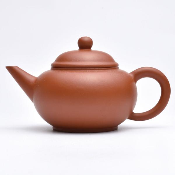天香茶行 宜興紫砂壺・水平壺（陳文博・赤茶）140ml 中国茶器 急須