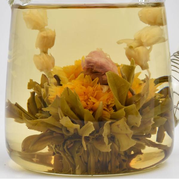 天香茶行 一見鐘情（緑茶ベース工芸茶）7g前後 花咲く中国茶