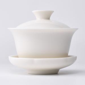 中国茶器　蓋碗（白磁） 90ml（満水140ml）｜天香茶行・Yahoo店