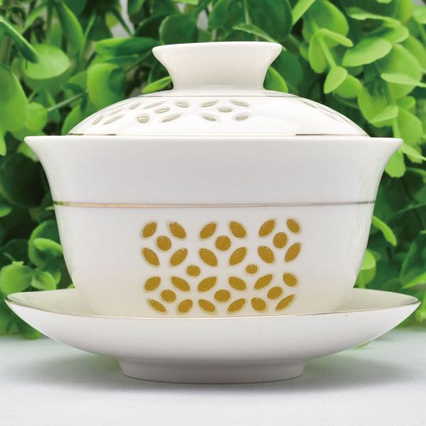 玲瓏蓋碗（銅銭・大） 120ml（満水180ml）