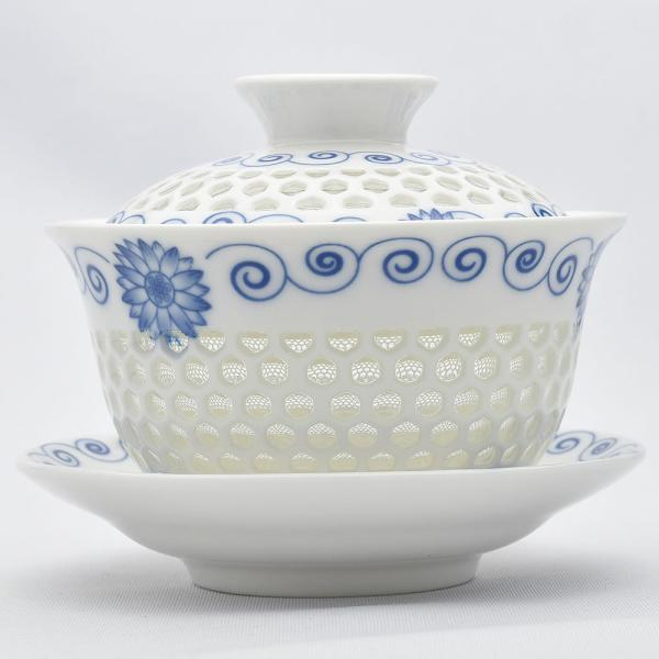 玲瓏蓋碗（向日葵・大） 120ml（満水180ml）