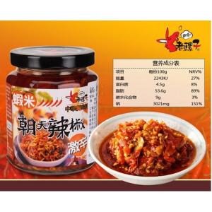 台湾名産 老騾子 蝦米朝天辣椒 （ 蝦入り激辛味調味料