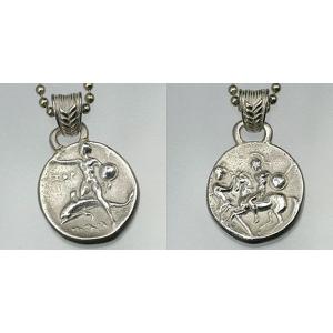 古代ギリシャ コインネックレス 「アテナ神/フクロウ」 : ワールド