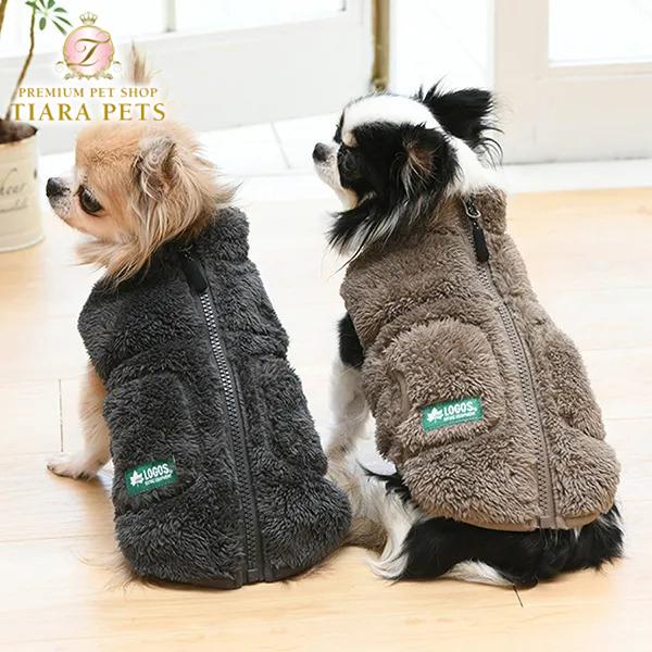 ロゴス LOGOS シャギーボアベスト 4L-6L  犬服 中型犬 ウエア セレブ アウター 上着 ...