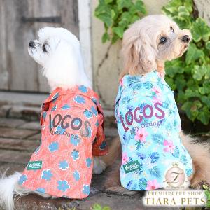 ロゴス LOGOS フラワー柄シャツ XS/S/M/L/2L/3L 小型犬 犬服 ウエア トップス シャツ カジュアル