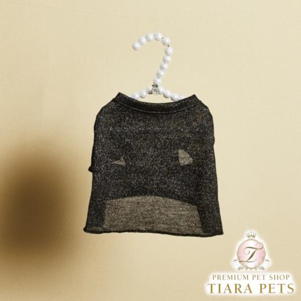 ルイスドッグ louisdog Black Glitter T-Shirt 小型犬 犬服 トップス ...