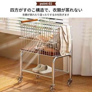 ランドリーバスケット キャスター付き 大容量 ...の詳細画像4