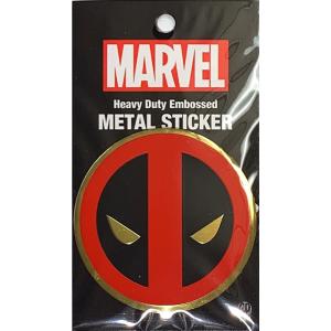 MARVEL (マーベル) Extreme Classic Deadpool (デッドプール) Icon On Gold Metal Stickerr 6.8ｃｍ シール ステッカー　｜ticktack-jp