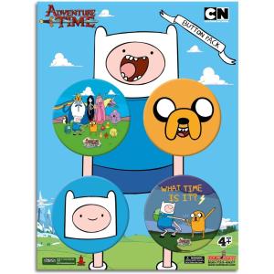 Adventure Time (アドベンチャータイム) 4 BUTTON PACK (GROUP) 4個セット　缶バッジ(ピンタイプ)☆｜ticktack-jp